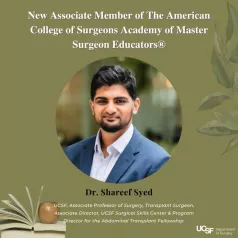 ACS Master Surgeon Educator Dr. Syed